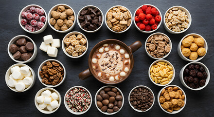 Hot Chocolate with Toppings A Delicious and Customizable Treat.