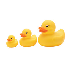 yellow rubber duck on white