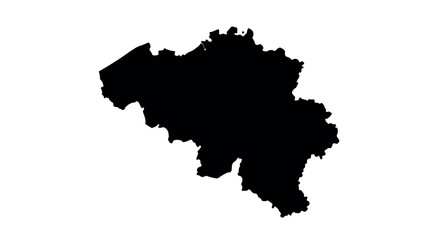 Fototapeta premium Belgium country outline silhouette for geographic and educational uses