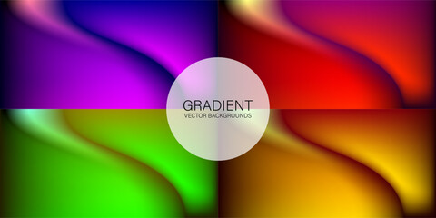 Fototapeta premium Colorful gradient backgrounds with smooth curves