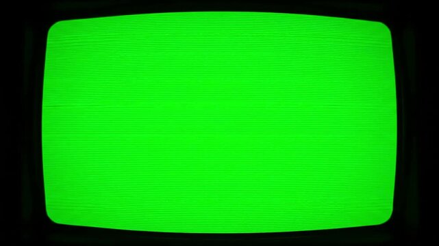 CCTV Monitor Overlay with cam 1 main display scan lines on green screen distortion, overlay, glitch, static noise, black background, 4k animated video loop