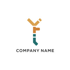 Modern abstract geometric letter Y logo design icon.