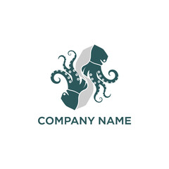 Octopus chef logo design culinary concept for restaurant business.