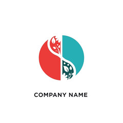 Yin Yang Leaf Logo Design for Natural Balance and Harmony.