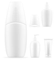 cream lotion in a plastic container vector illustration isolated object icons
