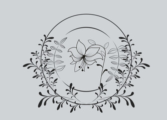 Abstract floral vector illustration design pattern 