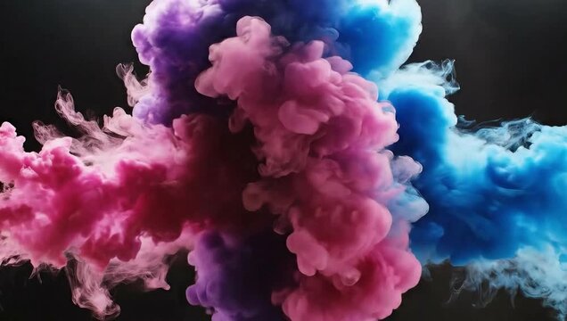 Pink and blue smoke effect background stock footage for video editing and motion graphics design