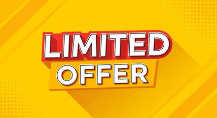 Sale promotion sign with modern typography on a vibrant yellow background