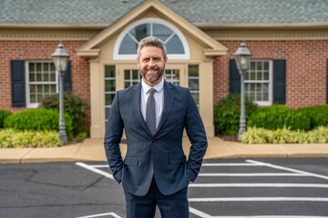 House for sale. Real estate purchase and sale. Insurance agent. Professional realtor offering house...