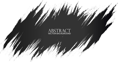 Bold black diagonal grunge brush stroke on a white background, perfect as an artistic design element, texture overlay, or impactful banner frame