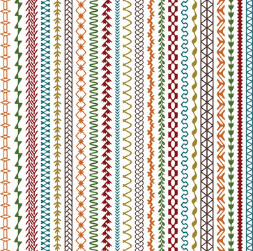 Hand Drawn Color Embroidery Designs