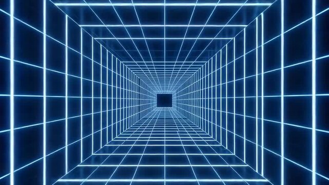 Abstract digital matrix animated background