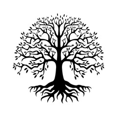 vector tree silhouette