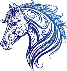 Elegant Horse Zodiac Vector Design