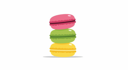 Enjoy colorful macarons stacked high for a sweet treat graphic, perfect for baking blogs, dessert shops, and food promotions craving a playful touch