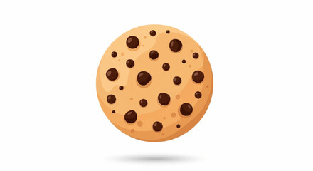 Delicious chocolate chip cookie illustration perfect for baking promotions, food blogs, and sweet treat designs