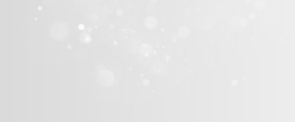 Christmas glowing bokeh confetti light and glitter texture overlay for your design. Festive sparkling white dust png. Holiday powder dust for cards, invitations, banners, advertising.