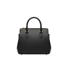 Black luxury leather satchel handbag with top handle