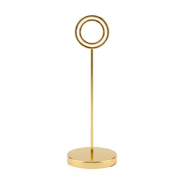 Minimalist gold table number or place card holder