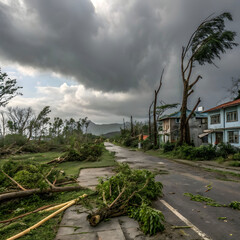 landscape of extreme typhoon damages