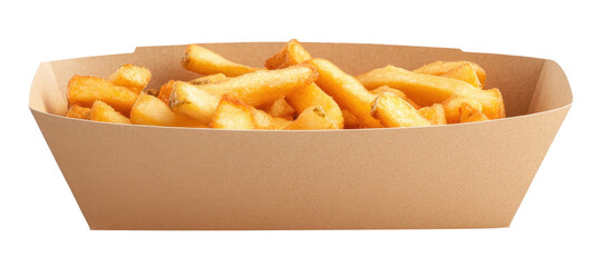 French Fries in a Cardboard Container, Fast Food Snack