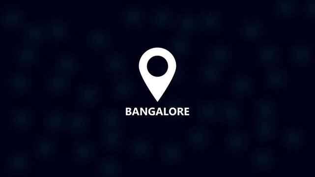 The GPS location map pointer pin icon animation is a video symbol used in web design for travel and navigation business signs