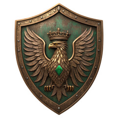 Eagle shield crown medieval emblem heraldry knight warrior symbol