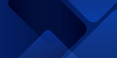 Abstract dark blue background with overlapping dynamic shapes and modern technology geometric pattern.