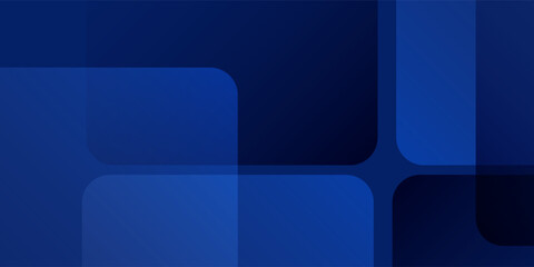 Abstract dark blue background with overlapping dynamic shapes and modern technology geometric pattern.