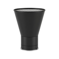 Black conical snoot photo studio light shaper