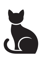 Black Cat Silhouette Design