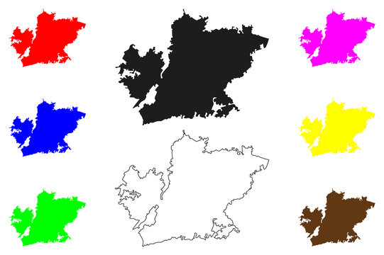 Abeokuta city (Federal Republic of Nigeria, Ogun State) map vector illustration, scribble sketch Abeokuta map