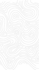 Obraz premium Abstract wavy contour lines flow across a white background, forming organic shapes with varied thickness—ideal for modern, fluid design textures.