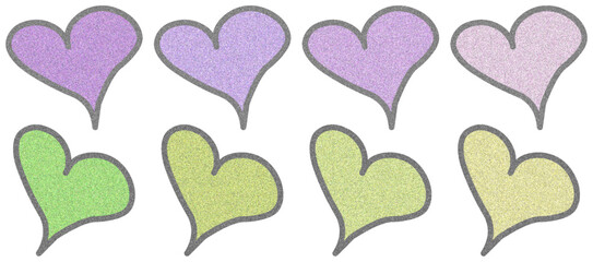 Charming Doodle Heart Clipart Collection – Unique Hand-Drawn Valentine Hearts in Colorful Styles for Designers, Crafters, DIY Projects, and Printables