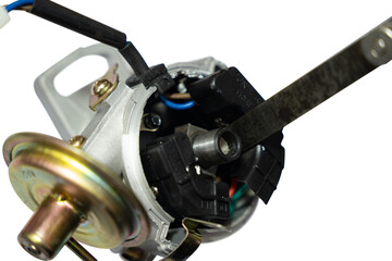 Mechanic repairing car alternator with wrench &ndash; automotive electrical system maintenance