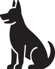 Black Dog Silhouette Design