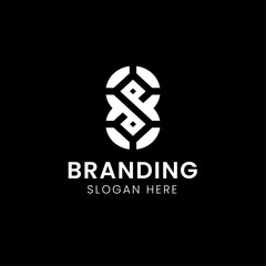 geometric letter s infinity logo template