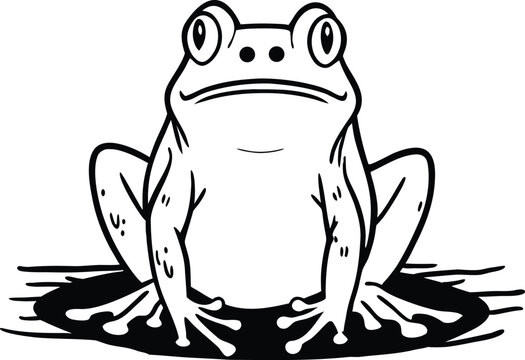 frog on white