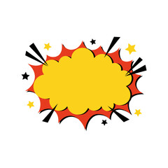 Pop art style speech bubble explosion vector