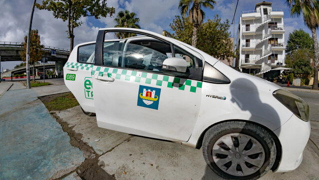 Toyota Prius hybrid taxi in Durres, Albania 17.10.2025