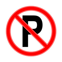 No parking sign. not to park logo