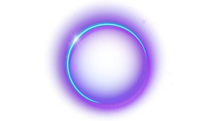 Hd transparent neon glow effects of circles formations 