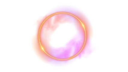 Hd transparent neon glow effects of circles formations 