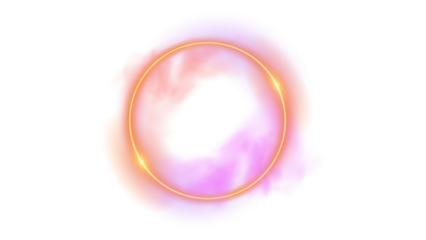 Hd transparent neon glow effects of circles formations 