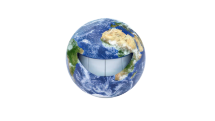 A smiling earth a globe of happiness and positivity a world of joy and optimism radiating from a cheerful planet