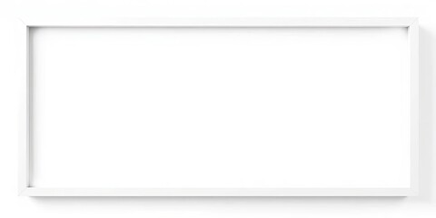 Obraz premium Clean white picture frame isolated on white background, prop, molding