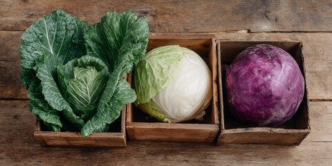 Three boxes of vegetables