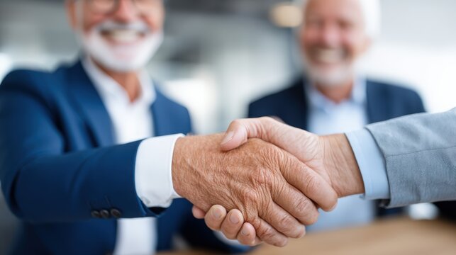 Professionals Finalizing a Legal Settlement with a Handshake