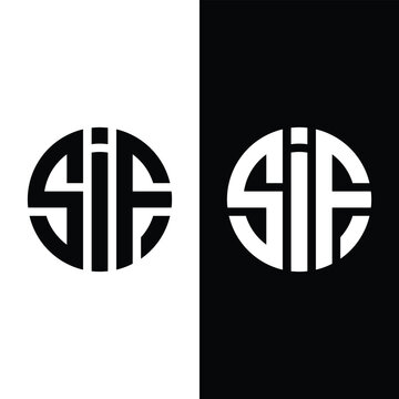 SIF creative initials circle logo concept Stock Vector.