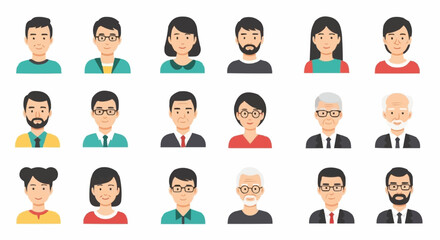 Diverse group of people portraits representing various ages and ethnicities.